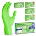 ARNOMED Einweghandschuhe Grün 100 Stück/Box, Nitrilhandschuhe XL, Einmalhandschuhe, Handschuhe Einweg puderfrei, latexfreie Gummihandschuhe, Einweghandschuhe in XS, S, M, L & XL verfügbar