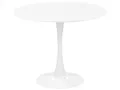 Beliani Esstisch weiß 90 cm rund MDF-Platte Metall Boca