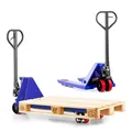 Pallit Five Hubwagen 2500 kg Palettenwagen 1150 mm Gabellänge Blau Robuster Gabelhubwagen mit PU Rollen Handhubwagen aus Stahl, langlebig
