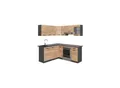 Vicco Eckküche Küchenblock Einbauküche Rick Anthrazit Eiche 190 cm modern Küchen Schränke Spülenunterschrank Eck-Unterschrank Eck-Hängeschrank Arbeitsplatte Küchenmöbel Küchenzeile L-Küche