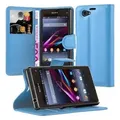 Cadorabo Hülle für Sony Xperia Z1 COMPACT Schutz Hülle in Blau Handyhülle Etui Case Cover Magnetverschluss