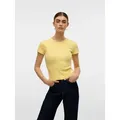 Vero Moda Kurzarmshirt VMCHLOE SS SHORT TOP JRS NOOS Baumwollmischung gelb XS (34)
