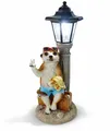 Kremers Schatzkiste Erdmännchen Urlauber Gartenfigur mit Solarlaterne 51 x 15 cm