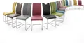 Paulo Schwingstuhl, Griffloch, Edelstahlgestell, Polyurethan cappuccino