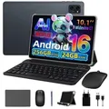 BESTTAB T20 10.1'' Android 16 Set Tablet, 24GB(8+16GB Erweiterbar) RAM+256GB ROM(2TB TF), mit Hülle/Stift/Maus/Tastatur, Widevine L1, 5G WiFi - Schwarz