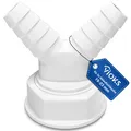 Waschmaschine Abfluss Adapter mit Rohrgewinde Abmessungen 1 1/2 Zoll Schlauch...
