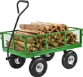 VEVOR Bollerwagen 408,23 kg, Transportwagen, Gerätewagen, Gartenwagen, Handwagen mit 10-Zoll-Reifen und abnehmbaren Seitenteilen aus Netzgewebe (umbaubar in Pritsche) und um 180° drehbarem Griff