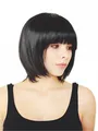 schwarz BOB Damen glatt kurze Perücke natürlich wie Echthaar Mia Wallace C577