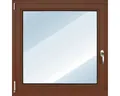 ARON Basic Holzfenster Kiefer lackiert S30 kastanie 1000x1000 mm DIN Links