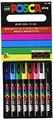 Mitsubishi Uni Posca Lack Markier Stift Feine Spitze Set Von 8 PC-3M8C A93742
