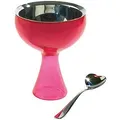 Alessi Big Love Ice Cream Bowl and Spoon Colour: Alessi Pink