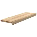 vidaXL Treppenstufen 2 STK. Unbehandelt 70x25x2 cm Massivholz Eiche, Treppenstufe für Holztreppen, Fenstersims, Treppenstufe Eiche