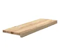 vidaXL Stufenmatte Treppenstufen 2 Stk. Unbehandelt 70x25x2 cm Massivholz Eiche, Rechteckig, Höhe: 2 mm