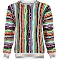 Cascallo Strickpullover Nicky - Gestrickter Luxus Designer Rundhals-Pullover Regular Fit (1-tlg) 3D Optik bunt S