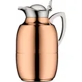 Alfi Isolierkanne Juwel s/s Copper Kupfer Plated 1 Liter, hält 12 Stunden heiß, hält 24 Stunden kalt, locker aufliegendes Scharnier-Deckelsystem, mit einer Hand ausgießen, plastikfrei, 1918270100