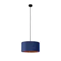 Smartwares Pendelleuchte IDE-60058, Blauer Samt, 40 cm Ø, E27-Fassung