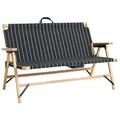 Hay Outdoor Market Folding Sofa Black with beige stripe