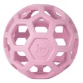 JW – HOL-ee Roller – Lustiges und vielseitiges Hundespielzeug – Jagdspielzeug für Hunde – Spielzeug zur geistigen Stimulation – Beschäftigungsball für Hunde – 11,5 cm Durchmesser – rosa Farbe