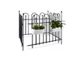 relaxdays Gartenzaun Metall 4er Set GOTH