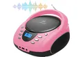 Cyberlux CL-720 tragbarer CD-Player (CD, Kinder CD Player tragbar, Boombox, Musikbox, FM Radio mit MP3 USB)