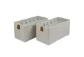 hausleben Organizer 2er Set Aufbewahrungsbox mit 6 Fächern, Faltbare Stoffbox 30x15x15cm