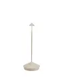Zafferano, Pina, Wiederaufladbare und Kabellose Tischlampe mit Touch Control, Geeignet für den Innen- und Außenbereich, Dimmer, 2200-3000 K, Höhe 29 cm, Farbe Sand