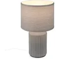 Brilo Tischleuchte Ino Keramikfuß Kabelschalter Grau Ø 22 cm