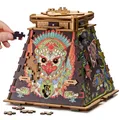 iDventure Cluepuzzle Sonnenpyramid - Escape Room Spiel mit Jigsaw Puzzle - 3D Holzpuzzle - Geschenkbox - Schatztruhe - Sequenzielle Puzzles Rätselbox Erwachsene - Geldgeschenk - Geschenk