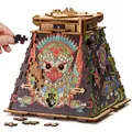 Cluepuzzle Sonnenpyramid  Escape Room Spiel mit Jigsaw Puzzle  3D Holzpuzzle ...