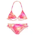Venice Beach Triangel-Bikini Epica Kids im Neondruck bunt|rosa 134/140