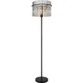 Globo Stehleuchte Gorley Metall Schwarz/Rauchfarben Ø 38 cm