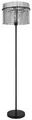 GLOBO LIGHTING Stehlampe "GORLEY", schwarz (schwarz matt), Ø 38cm H: 152cm, 1 Stk., Leuchten, Design Glasstäbe, Stehleuchte, Wohnzimmer, Esszimmer, Stehlampe
