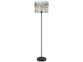 GLOBO STEHLEUCHTE - SCHWARZ MATT - METALL - RAUCHGLAS - 1-FLAMMIG - H 152 CM