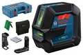 Linienlaser GLL 2-15 G Professional, mit Halterung (blau/schwarz, Koffer, Deckenklemme, grüne Laserlinien)