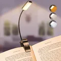 Gritin Leselampe Buch Klemme, Buchlampe, 3 Farbtemperatur Modi, Stufenlose Helligkeit Klemmlampe, USB Wiederaufladbare Klemmleuchte, 360° Flexibel für Nachtlesen ins Bett, beim Reisen usw. - Schwarz