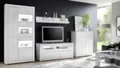 Möbel Akut Vitrine Vitrine Carat Glasvitrine Standvitrine weiß Hochglanz 100 cm