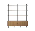 trendteam Regal Ronin Regal 2 Jalousietüren, 3 Regale Eiche Dekor.