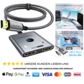 HDMI 2.0 Switch 4K 60Hz 2 In 1 Out Aluminium
