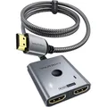 HDMI Switch 4K 60Hz 2 Eingänge 1 Ausgang Switch Videoadapter für UHD 3D Heimkino