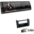 Kenwood KMM-BT209 1-DIN Autoradio Bluetooth USB AUX-In Short Body mit Einbauset für Mercedes-Benz SLK mit Canbus