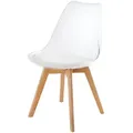 riess-ambiente Stuhl, Transparent, Weiß, Holz, Holz, 47x81x53 cm, Esszimmer, Stühle, Esszimmerstühle, Vierfußstühle