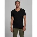 Jack & Jones T-Shirt SLIM- FIT BASIC TEE V-NECK mit V-Ausschnitt schwarz XL (54/56)
