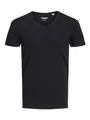 JACK & JONES Herren T-Shirt 12059219 Basic V-Neck Tee, Gr. 54 (XL), Schwarz (Black)