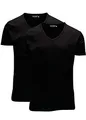 Jack & Jones Herren V-Neck T-Shirt Basic 12059219 2er Pack, Größe:XL;Farbe:black