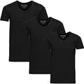 Jack & Jones ( basic v-neck 3er black XL )