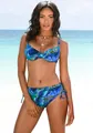 Bügel-Bikini, mit höher geschnittener Hose, Gr. 40 - Cup D, blau-bedruckt Cup D