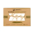 pandoo 100% Bambus Baby Waschlappen - kuschelweich, farbstofffrei, hypoallergen, Anti-mikrobiell & antibakteriell für empfindliche Baby Haut - 25x25cm weiß - 6 Stück