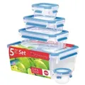 EMSA Clip & Close Frischhaltedosen 5-teiliges Set 508568 , Set besteht aus: 1x150ml, 1x200ml, 1x550ml, 1x1l, 1x3,7l - Dosen