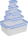 Emsa Clip & Close 5Er Set Frischhaltedosen, 0,15 L - 3,7 L, 508568