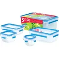 Emsa Clip & Close 5Er Set Frischhaltedosen, 0,15 L - 3,7 L, 508568 - Transparent